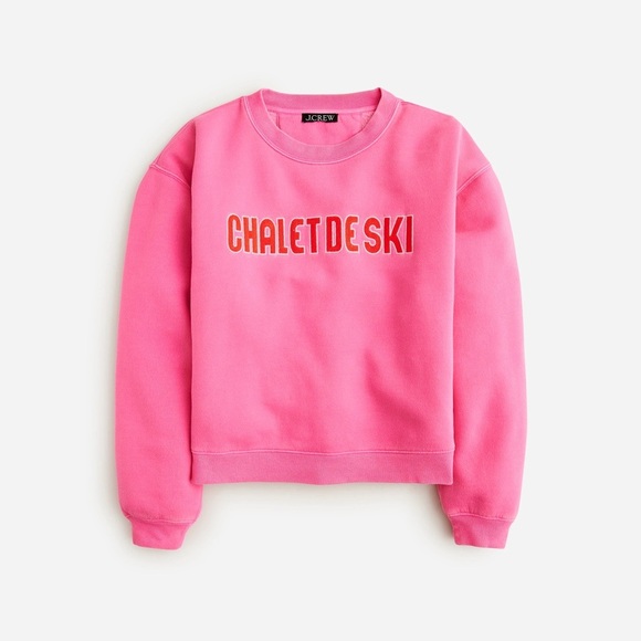 J. Crew Heritage Pink Chalet De Ski Sweatshirt - Picture 2 of 10
